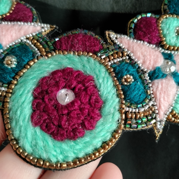 Unique Multicolour Statement Necklace - Picture 11 of 13